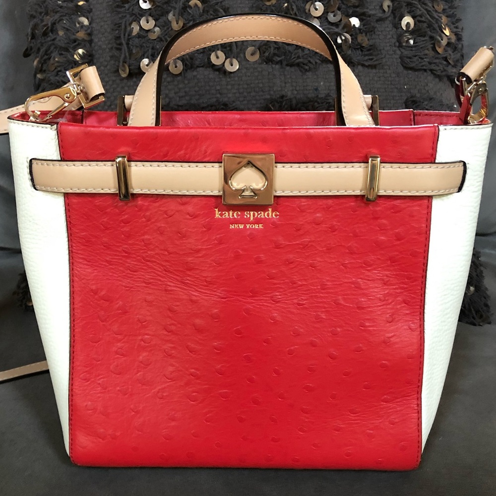 ♠️NWOT Kate Spade Red/Cream Leather Purse♠️